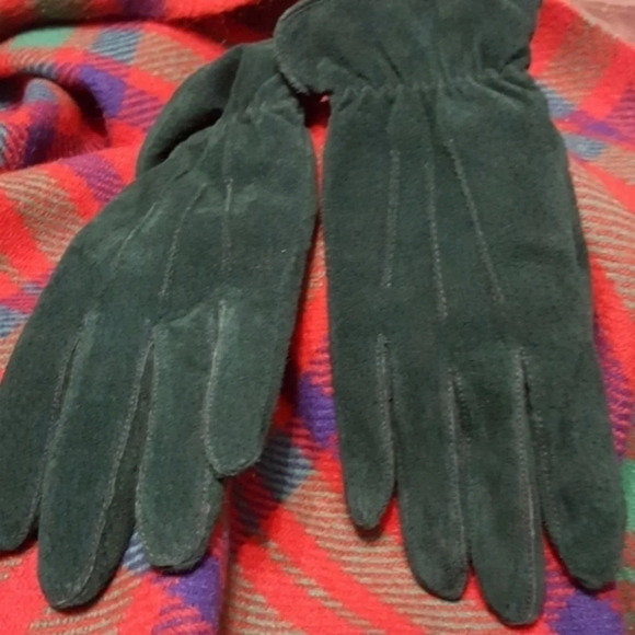 Fownes forest green suede gloves L‎ - Picture 5 of 5